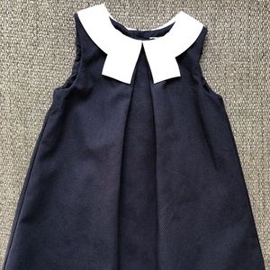 Jacadi Navy Blue Dress with Peter Pan collar